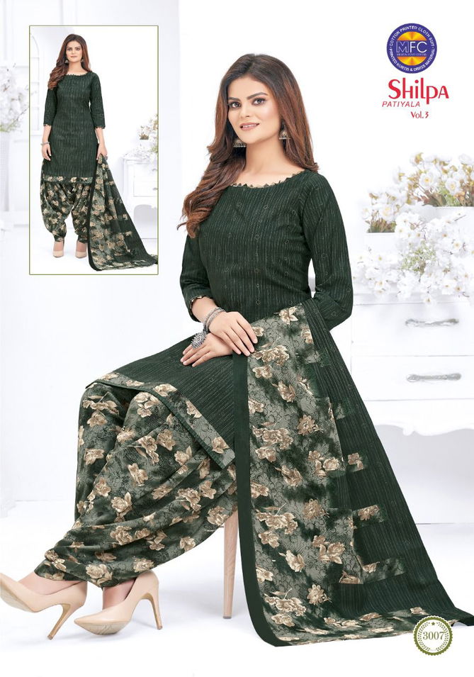 Mfc Shilpa Patiyala 3 Printed Cotton Casual Daily Wear Dress Material Collection